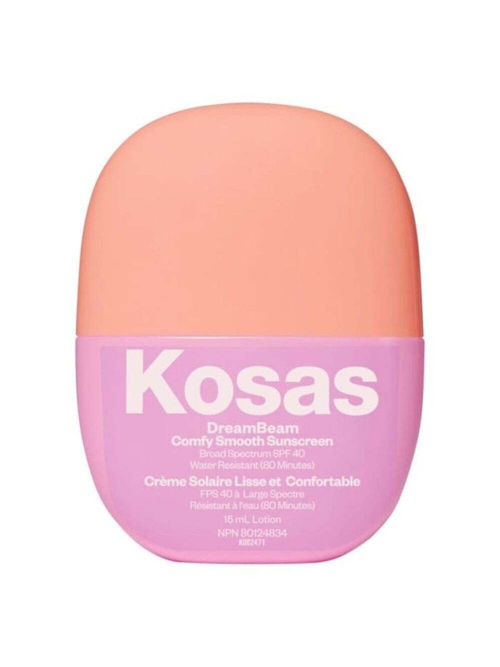 Kosas
DreamBeam Silicone-Free Mineral Sunscreen SPF 40 Ceramides & Peptides